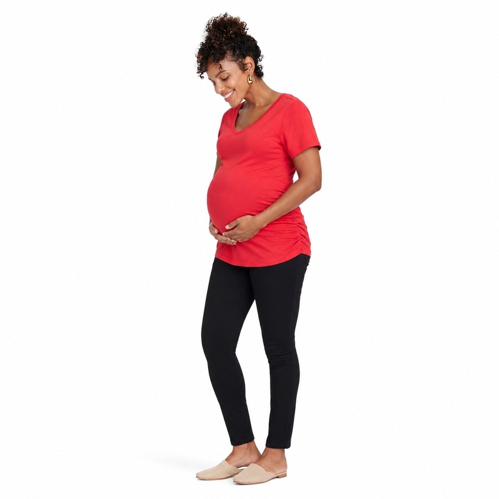 Isabel Maternity Under Belly Skinny Pants Black Size 16 New With Tags